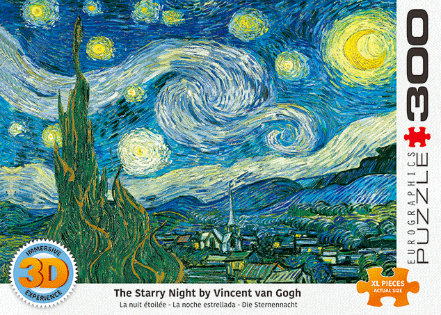 3D dėlionė Žvaigždėta naktis Van Gogas 300