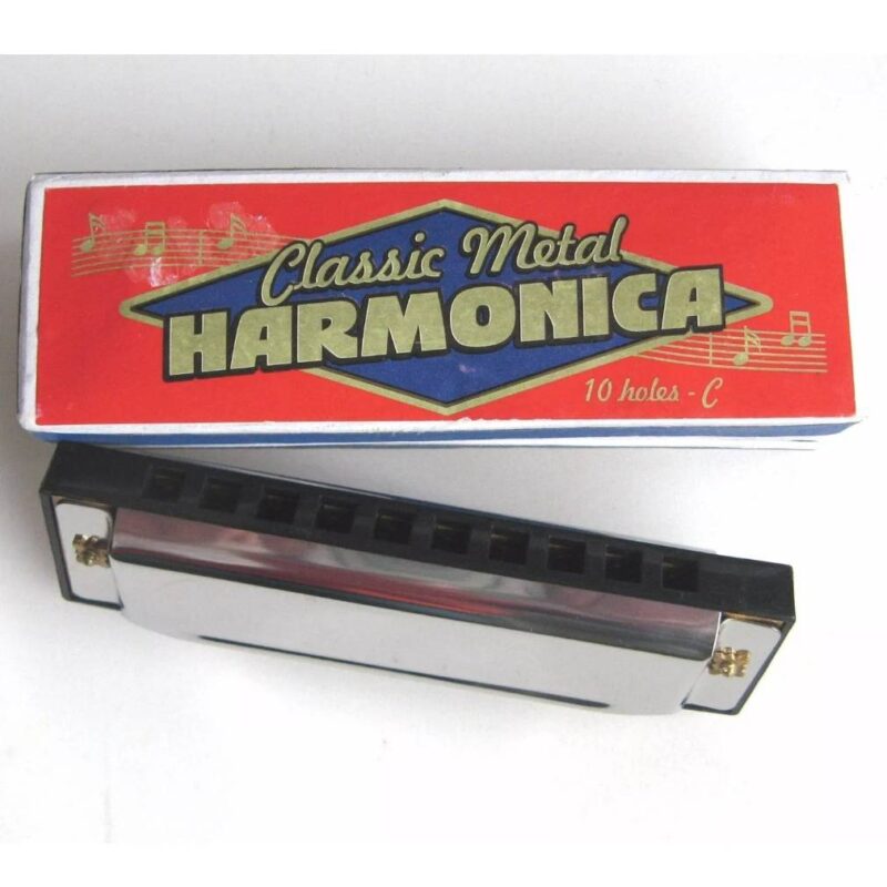 5038728027837 1 Lūpinė armonikėlė, metalinė, 10 skylių, C raktas
