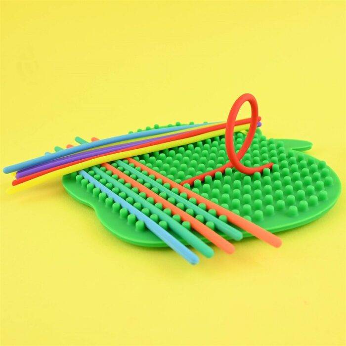 Silikoninė sensorinė užsiėmimų lentutė Obuolys 17cm