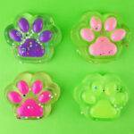 Katės letenelė squishy skaidri su spalvotomis pagalvėlėmis 7cm