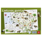 Dėlionė Lietuvos gamta-žemėlapis 100