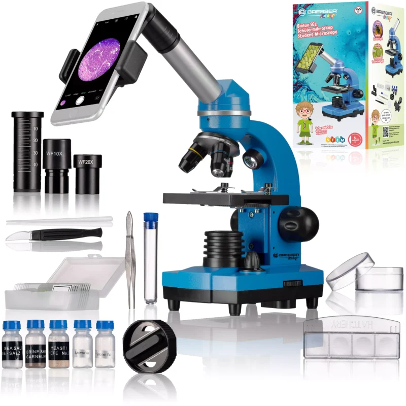 4007922042268 1 Mikroskopas JUNIOR Biolux SEL Student 40x-1600x Mėlynas