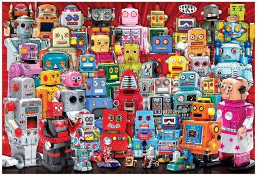 Pietų dėžutė-dėlionė Robotai 100 d.