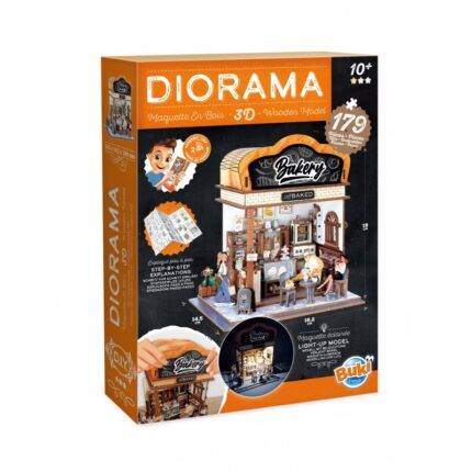 Diorama-dėlionė-miniatiūra Kepyklėlė 179 detalės, 15x16x18cm