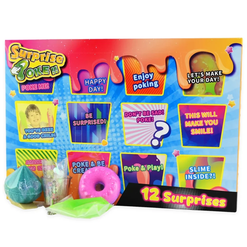 12 siurprizų dėžutė: Slime, fidget'ai, kasinėjimas