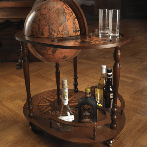 Gaublys-baras Giasone Trolley Classic Brown Zoffoli. 40cm skersmens, 93cm aukščio. Rankų darbo, Italija