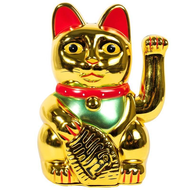 4029811350025-1 Sėkmę nešanti Maneki Neko Katė su judančia letenėle 12x10x20cm