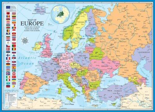 Dėlionė Europos žemėlapis 1000 detalių