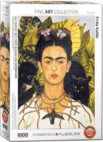 Dėlionė Frida Kahlo Autoportretas su erškėčių vėriniu ir kolibriu 1000 detalių