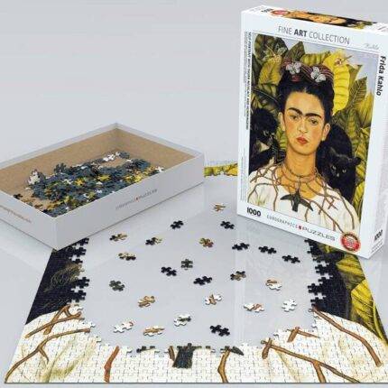 Dėlionė Frida Kahlo Autoportretas su erškėčių vėriniu ir kolibriu 1000 detalių