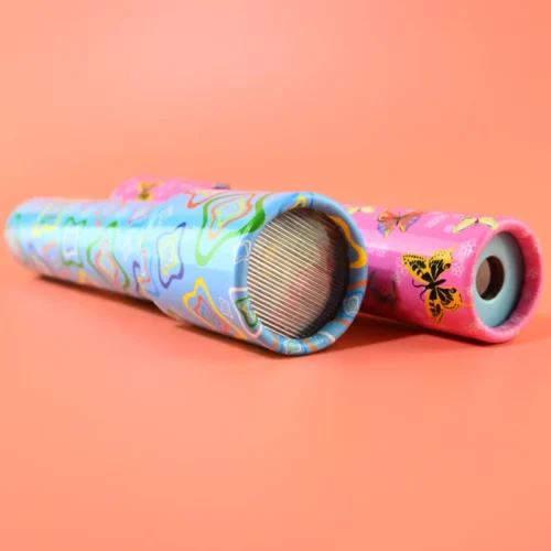 Kaleidoskopas 20 cm. Rožinis arba mėlynas