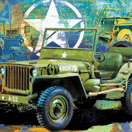 Dėlionė metalinėje dėžutėje Jeep 550 detalių